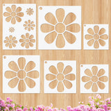Stencils for Painting 11.8 inches Floral Daisy Flower Stencil Reusable Paint Art Stencils Drawing Template for Painting on Wood