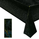 1 Pcs Black Holographic Laser Tablecloth Galaxy Space Table Cloth 40 * 108 Inch Shimmer Star TableCover for Halloween Birthday G