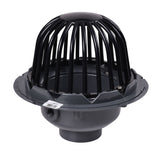 Oatey 78014 PVC Roof Drain with Plastic Dome, 4-Inch,Black/Grey