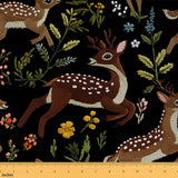 Homewish Cute Deer Multi 12 Cartoon Fabric, 100% Polyester, 2 Yards, 72 L x 59 W, Waterproof, Machine Washable