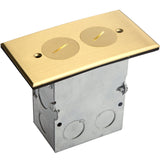 ENERLITES Screw Cap Cover Floor Box kit, 5 x 2.8 1Gang, 20A TamperWeather Resistant Duplex Receptacle Outlet, Watertight