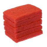 METALLIXITY Scouring Pad 15x10cm/6 x4 5pcs Kitchen Dishwashing Sponge,Red