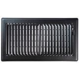 Shoemaker Manufacturing, Black, 6x12, Premium Floor Register, All Steel Heavy Duty Vent Cover