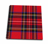 3dRose db_56169_1 Red N Blue PlaidDrawing Book, 8 by 8Inch