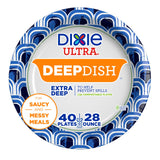 Dixie Ultra, Deep Dish Paper Plates, 28 Oz, 40 Count, Heavy Duty, Microwave-Safe, Soak-Proof, Cut Resistant, Disposable Plates F