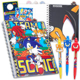 Sonic The Hedgehog Stationery Journal Set for Kids Bundle with Sonic Spiral Notebook, Pens, Stickers, More Journal Notebook St