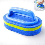GadgetNestUSA AllPurpose Sponge Scrubbing Brush Ergonomic Handle Cleaner for Kitchen, Bathroom, Sink, Tub, Shower, Tiles, Dis