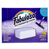 Fabuloso Dry Cloths, 16ct | Dry Sweeping Pads, for Use with Fabuloso Dry + Wet Sweeper for Bold and Bright Cleaning Experience |