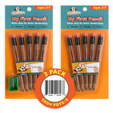 Channies My First Pencil, EasytoHold Jumbo Pencils for Preschoolers, Kindergarteners & 1st Graders, Brown Wooden 2B Fat Penci