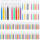Patelai 100 Pieces Braces Dental Brush for Cleaner Interdental Toothpick Dental Tooth Flossing Head Oral Hygiene Flosser Toothpi