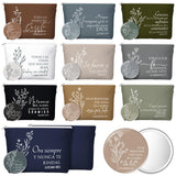 Reginary 10 Sets Grandparent Day Gifts 10 Religious Canvas Makeup Bags 10 Bible Verse Compact Mirrors Church Inspirational Gifts