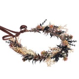 KorViSHOW Brown Flower Crown Headband, Fairy Elf Floral Headpiece