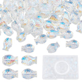 SUNNYCLUE 1 Box Glass Fish Beads Electroplated Glass Ocean Animal Spacer Bead Fish Beads for Jewelry Making Beading Bracelet Kit