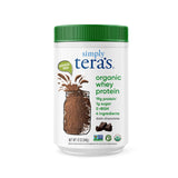 simply teras organic whey protein powder, dark chocolate flavor