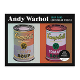 Andy Warhol Soup Cans Jigsaw Puzzle, 300 Pieces, 24x 18- Lenticular Jigsaw Puzzle Featuring Shifting Iconic Andy Warhol