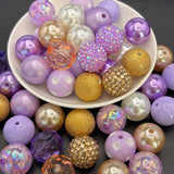 Sqqzuie 50PCS Bubblegum Beads 20mm,Large Beads for Jewelry Making,Round Circle Chunky Bead for Craft Pen Keychain Bracelets, bea