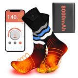 Heated Socks, Heated Socks for Men Women with APP Control, 8000mAh Rechargeable Electric Up to 10 Hours Washable Winter Warm Soc