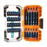 Spyder 34-Piece Screwdriver and Impact Driver Bit Kit, Mach-Blue Plating, IMPACTive Alloy Tool Steel Torsion Zones