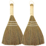SHERCHPRY Desktop Broom Set of 2 Mini Broom Short Handle Dust Brush Ergonomic Hand for Home Office Car Furniture Bookshelves Bli