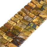 20mm Iron Tiger Fashion Flat Rectangle Loose Beads Double Holes DIY Jewelry Making Strand 8 Inches