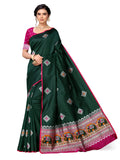 Shiv Textiles Banarasi Silk Saree For Women With Unstitched Blouse Piece Women Ethnic Sarees Collection - (Dark Green)