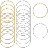 20 Pcs Snake Charm Bracelet Chain 8 Inch Gold Silver Charm Bracelet Kit, Snake Chain Bracelets Chains Pack with Polishing Cloth