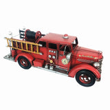 PARSAHO Large Retro Diecast Metal Fire Fighting Truck Model 16.4 Long