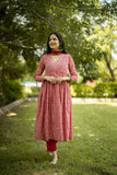 Anni Designer Women'S Rayon Blend Printed Straight Kurta With Pant & Dupatta (Manchali-Rani_S_Pink_Small),Pink,S,,,