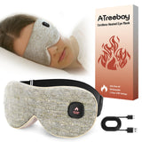 ATreebay Cordless Heated Eye Mask for Dry Eyes, Eye Mask for Dry Eyes, Washable Eye Heating Pad, Electric Warm Eye Compress Mois