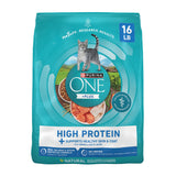 Purina ONE Plus High Protein Cat Food Dry Salmon and Ocean Whitefish Cat Skin and Coat Health Formula - 16 lb. Bag