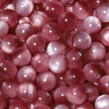 NITOPUPU 100Pcs 8mm Dusty Pink Cat Eye Beads with Glitter Powder Round Resin Beads for Jewelry Making DIY Bracelets Necklace Ear