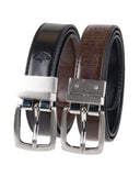 Dockers Big Boys Reversible Black To Brown Belt With Brushed Nickel Finish Buckle,Brn/Blk,Md (Waist 26 28)