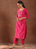 Libas Women'S Silk Blend Kurta Set (Gs1033 Pink Xl