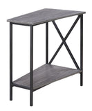 Convenience Concepts Tucson Wedge End Table, Weathered Gray / Black