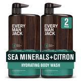 Every Man Jack Mens Hydrating Body Wash for All Skin Types - Cleanse and Hydrate Skin with Naturally Derived Marine Extracts, Co