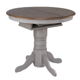 Sunset Trading Country Grove 5 Piece 42 Round To 60 Oval Extendable Pub Table Set | 4 Barstools With Arms | Counter Height D