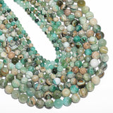 Yochus 45pcs Green Calcite Round Smooth Stone Beads for Bracelet Making