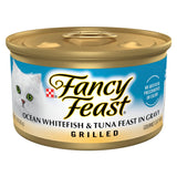 Purina Fancy Feast Grilled Wet Cat Food Ocean Whitefish and Tuna Feast in Wet Cat Food Gravy - (Pack of 24) 3 oz. Cans
