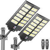 Vzyhik Solar Street Lights Outdoor Waterproof Dusk to Dawn, Large 9000W Outdoor Floodlight LED Motion Sensor, 7000K Wide Angle P