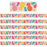 Teacher Created Resources Tropical Punch Pineapples Straight Border Trim, 35 Feet Per Pack, 6 Packs