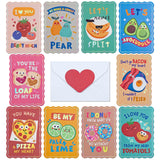 Valentines Day Cards for Kids School, 40-Pack Love Bites Collection Funny Valentines Exchange Cards for Classroom with Iridesc