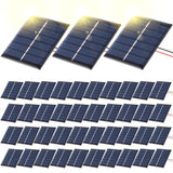Kanayu 40 Pcs Mini Solar Panels 3V 120MA Small Polycrystalline Solar Cells Bulk DIY System Kits Epoxy Panel Module Photovoltaic