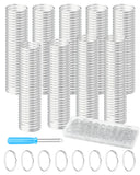 FIVEIZERO 150PCS Split Key Rings,0.98 Heavy Duty Metal Keyrings,Bulk Keychain Rings,Silver Key Ring Accessories for Keychains,Cr