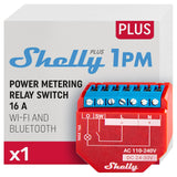 Shelly Plus 1PM | WiFi Smart Relay Switch with Power Metering | Home Automation | Bluetooth Gateway | Compatible with Alexa & Go