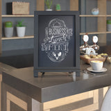 Flash Furniture Canterbury 10 Pack Tabletop Magnetic Chalkboards - Rustic Blue Finish - 12 x 17 - Metal Folding Legs - Hanging M