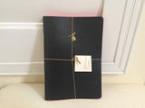 Bieffe Handmade Italy 3 Stationary Journal Note Book Drawing Writing Diary Lined (Black)
