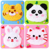 Godsdwares Cotton, Plastic 2Pcs Stitching Kit For Kids, Embroidery Kit For Beginners, Beginners Embroidery Stitch Practice Kit,