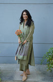 Gosriki Women'S Rayon Blend Straight Solid Kurta With Pant & Dupatta (Raja Saab Green-Gs_3Xl_Green_Xxx-Large),Green,3,B0DHSD4HZ4