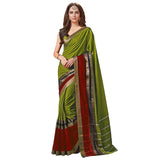 Gosriki Women'S Cotton Saree (Charmi-Combo-Pista-Gold_Multicolor),Multicolour,,B07MLWCVJH