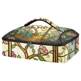 SyXIOP Insulated Casserole Carrier Bag Rose Birdcage Garden Stained Glass
